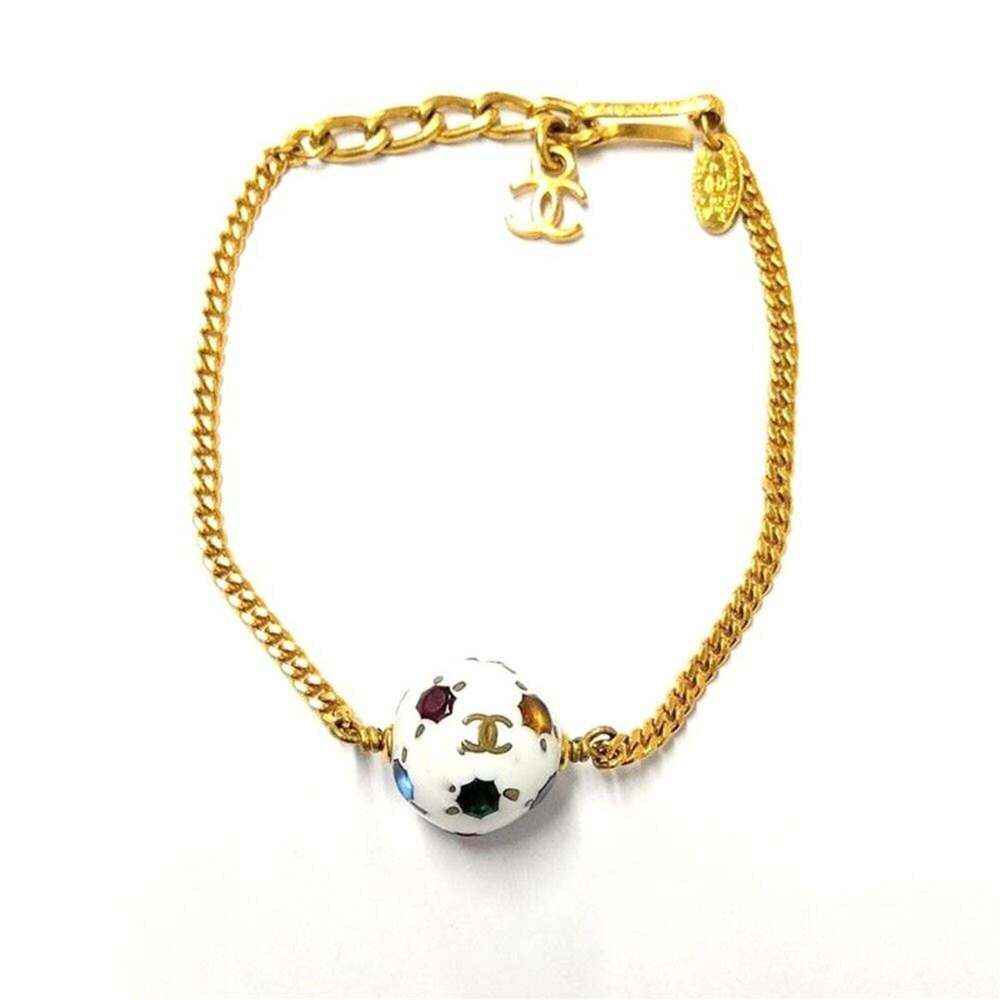 CHANEL Gold Logo Charm Bracelet - Picture 1 of 4